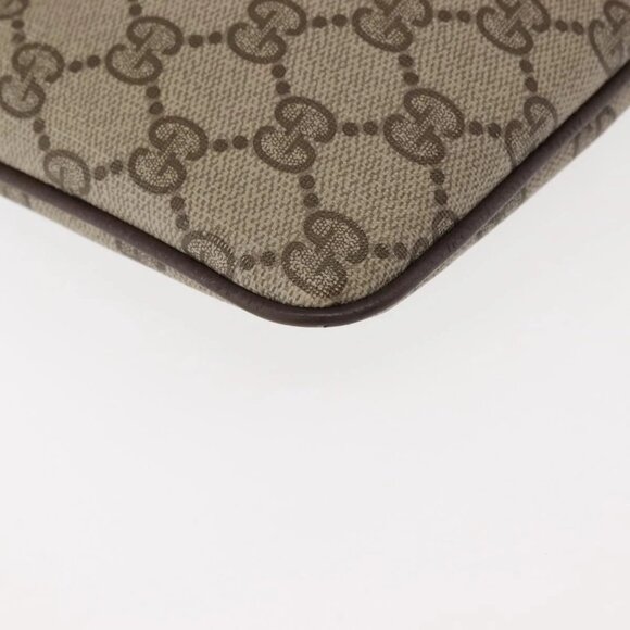 GUCCI GG Supreme Web Sherry Line Bag PVC Beige Gold Red 904 02 047 Auth BA6221 - Picture 6 of 16